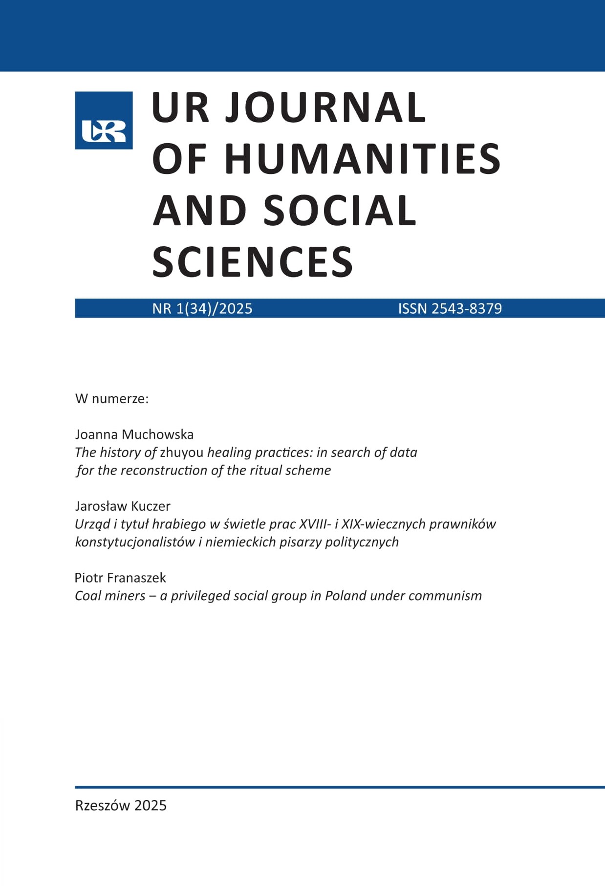 UR Journal of Humanities and Social Sciences 1(34)2025